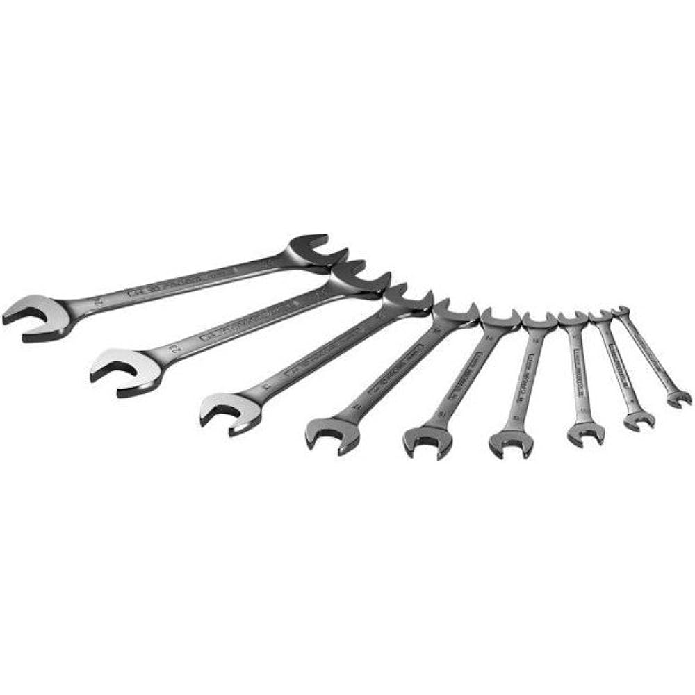 Facom Wrench Set Thin Hinged Double End Spanner Set 12pc. Metric Open End Wrench Set 44.JE12 FACOM
