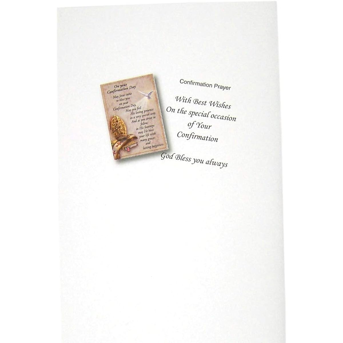 Confirmation Greeting Card with Memorial Prayer Card 7 1/2" (Daughter)