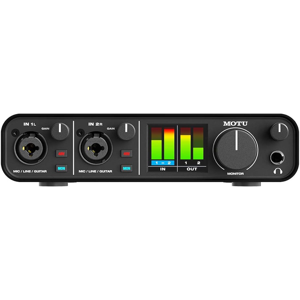 MOTU M2 2in 2out USB Audio Interface, Genuine Domestic Product, USB-DAC, Gaming, Compatible with iPhone/iPad, Song Frame Distribution, DAW Software Included