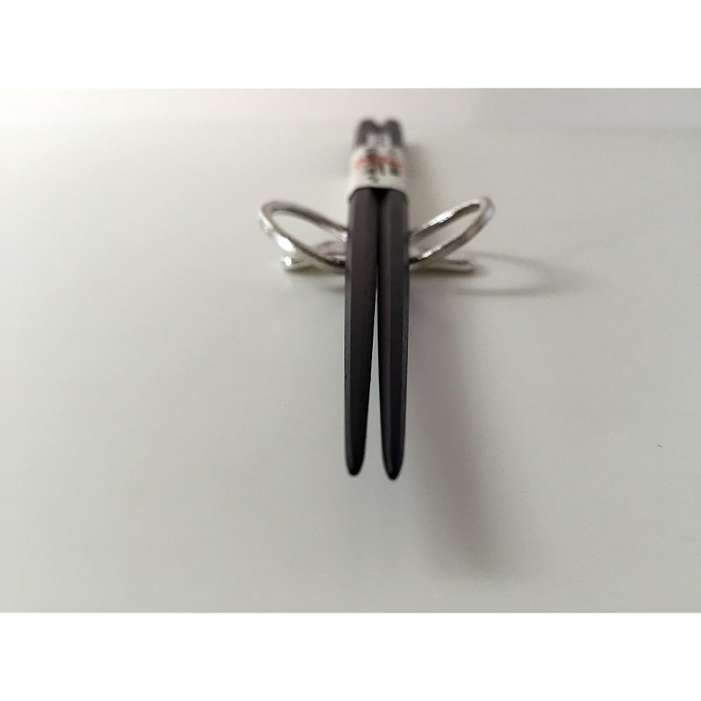 [Edo wooden chopsticks, special selection] [Striped ebony] Seven-sided shaved chopsticks (24cm)
