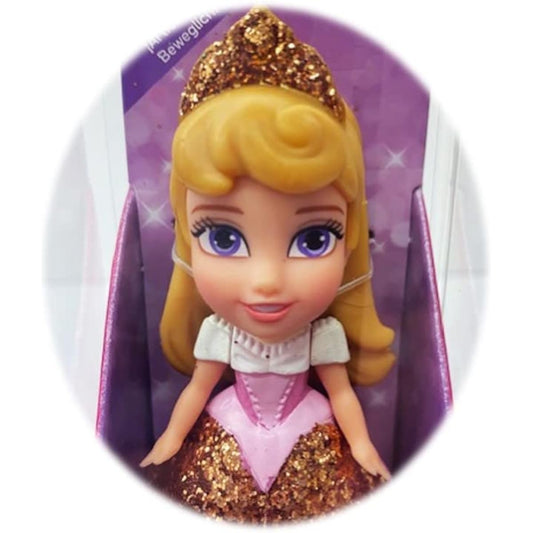 Amarina Disney Princess Mini Posable 3.5 Inch Doll in Transparent Box, 11 Styles Princess Character (Aurora)