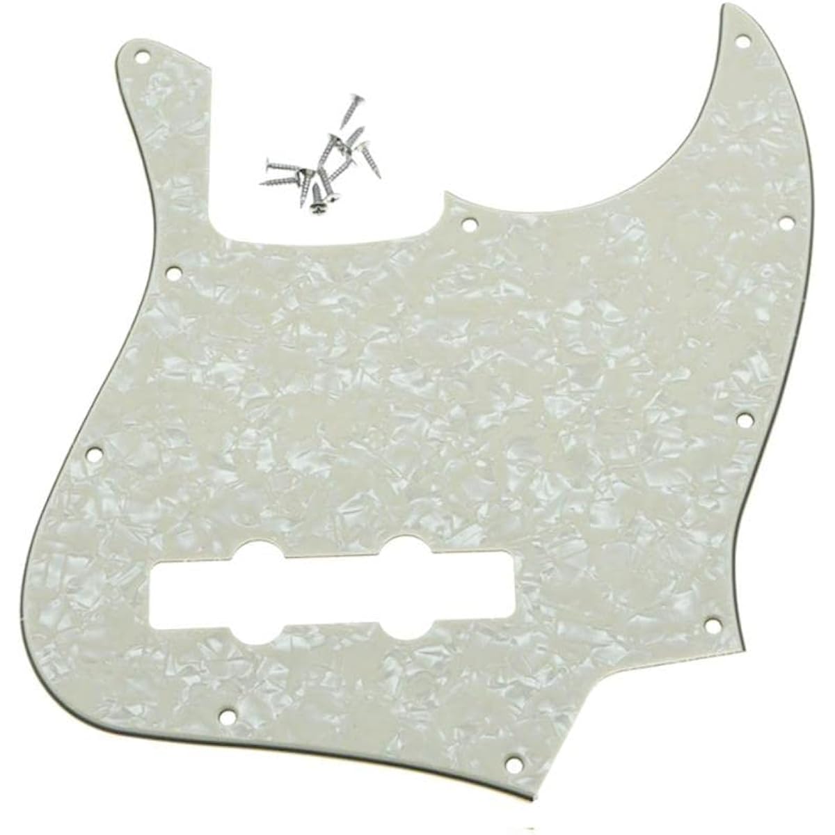 KAISH 4 String J Bass Style Pickguard Bass Pickguard Scratch Plate for Jazz J Bass Made in the USA Mexico Aged Pearl