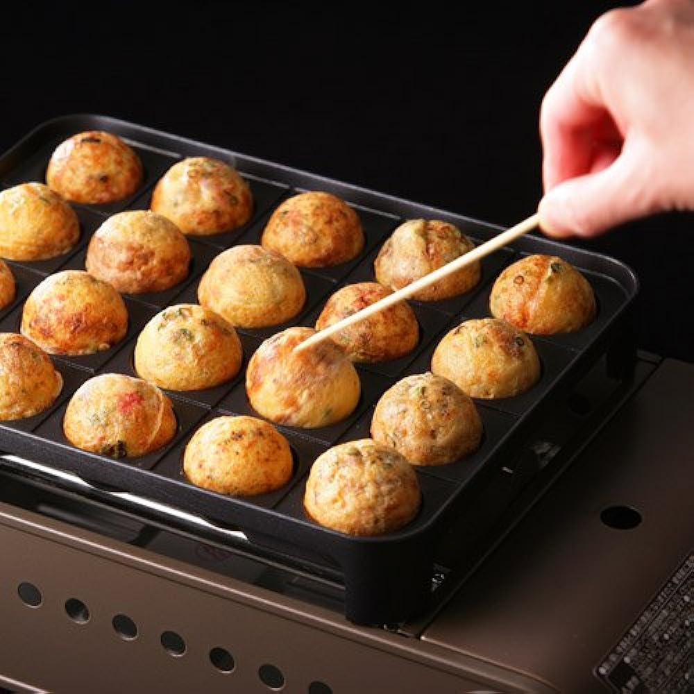 Iwatani Cassette Gas Takoyaki Maker Super Flame Tako (Entako) Bronze & Black CB-ETK-1