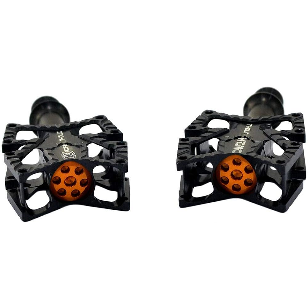 KCNC KNIFE Titanium Spindle Road Platform Pedals, Black, SK2191