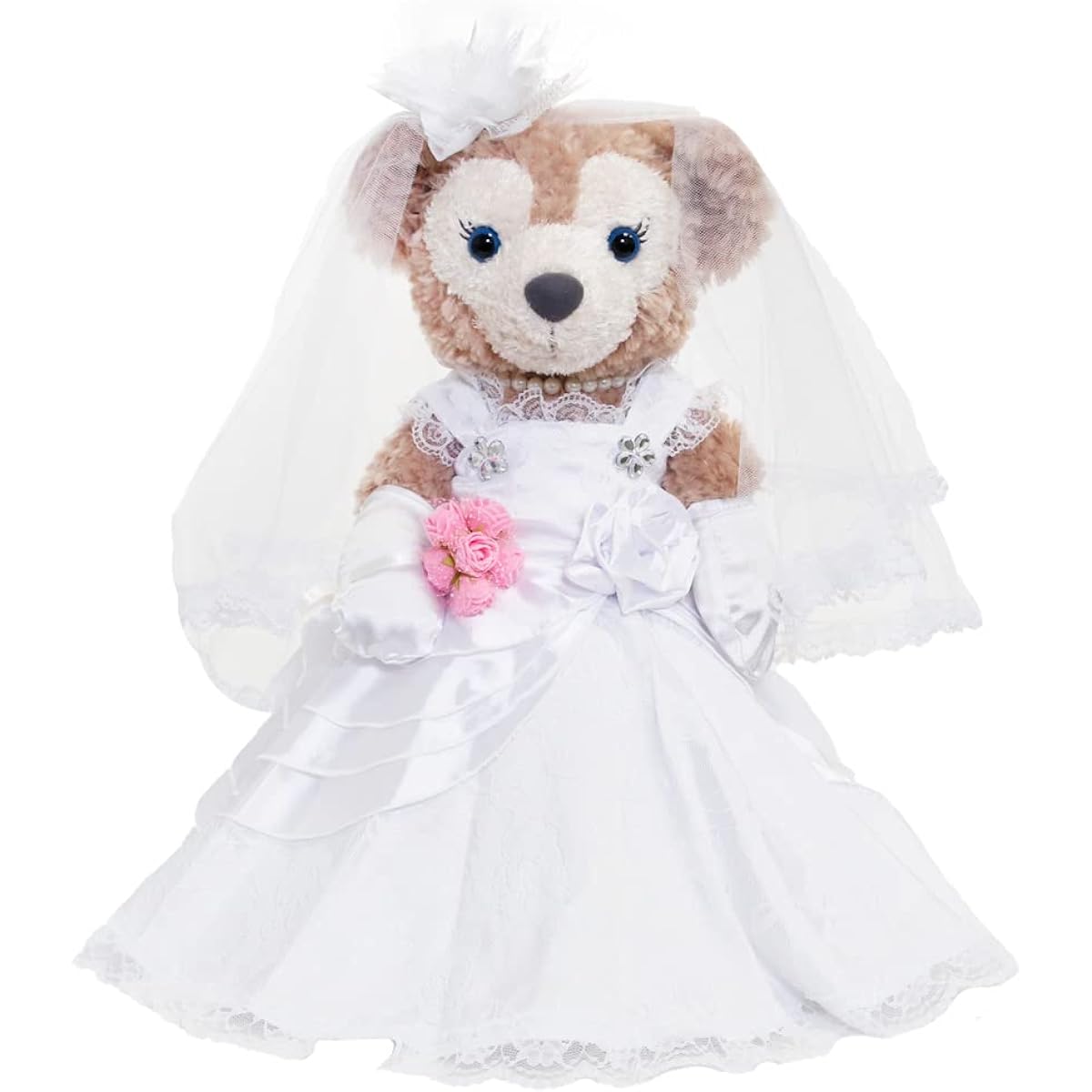 [gaia80] ShellieMay Wedding Dress Costume Set (Plush Toy Sold Separately) Veil with Corsage Head Dress Wedding [Original Handmade Costume]