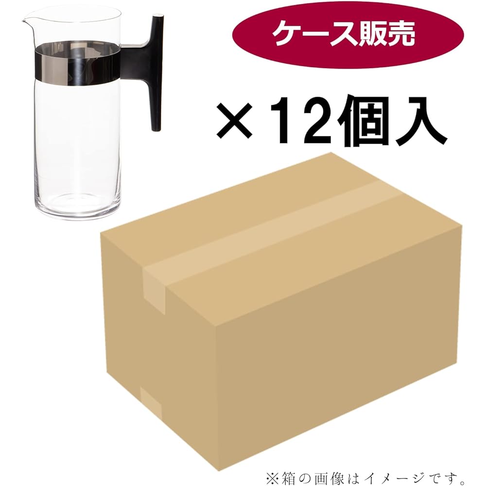 Toyo Sasaki Glass Pitcher Jug & Carafe Roomba Made in Japan (Sold in Case) Clear 1200ml 12 pieces HB-16603
