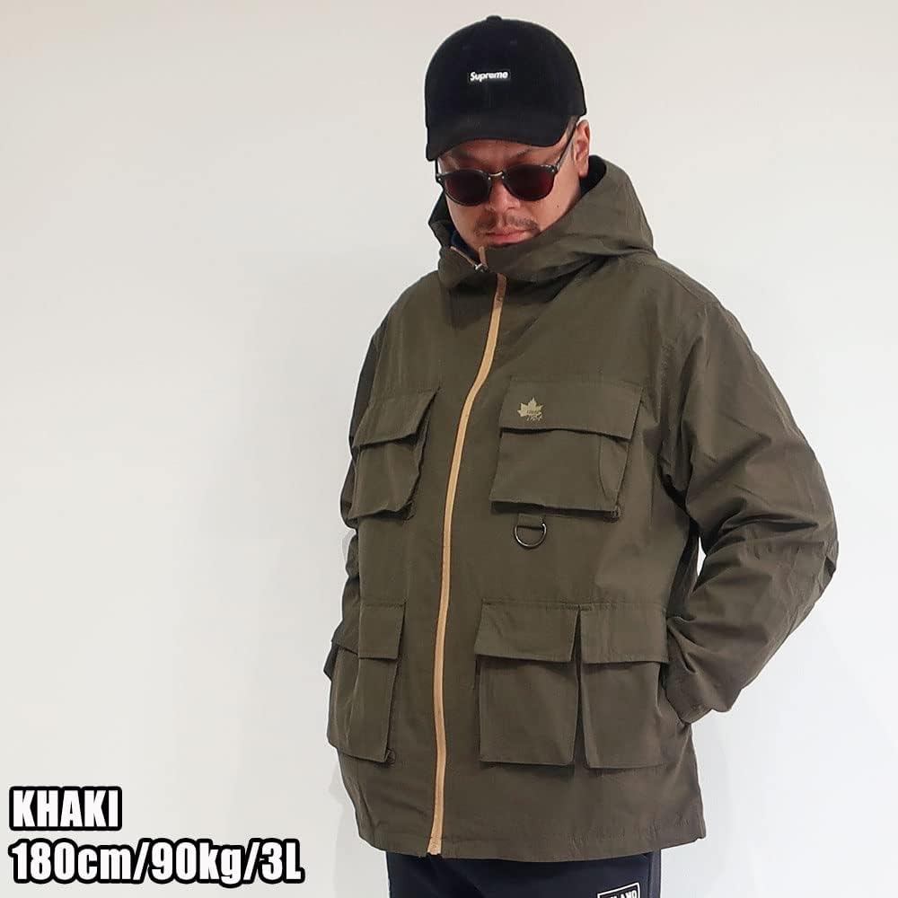 Men's Large Size Brand Outerwear Nylon Parka Mountain Parka LOGOS Long Sleeve Plain Simple 3L 4L 5L 10001274