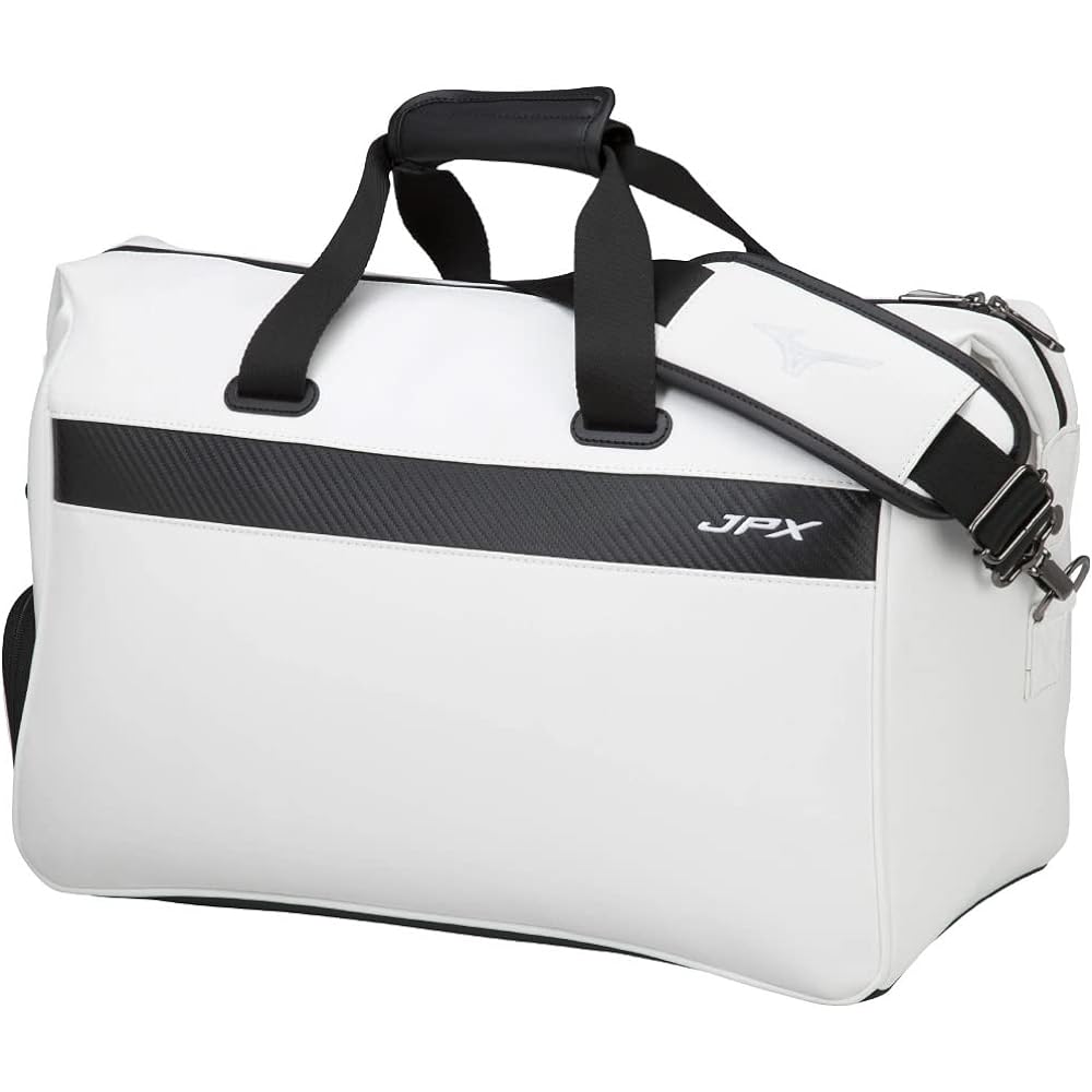 MIZUNO Golf Boston Bag JPX Limited Men's Synthetic Leather (PU) Approx. 35L 46 x 23 x 30cm White/Black 5LJB2241