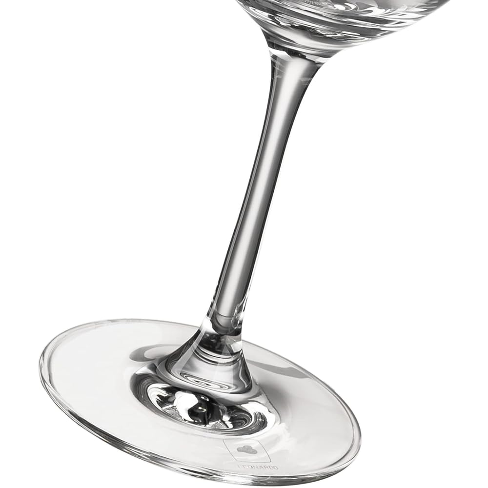 LEONARD Burgundy Glass Set of 6 Casella 061800 Clear