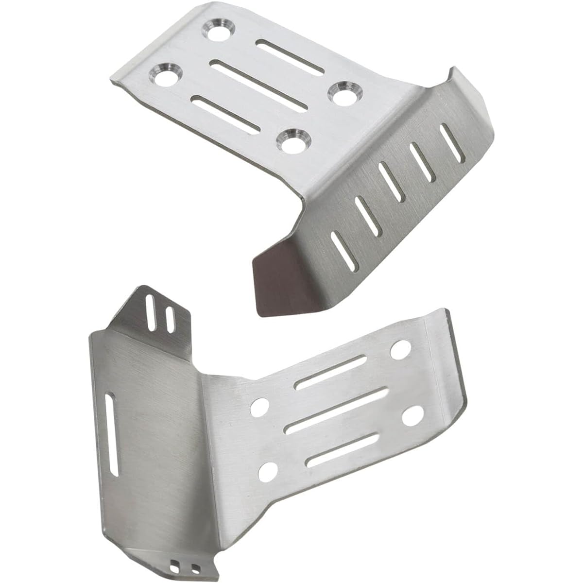 RCMYou Front Rear Chassis Armor Skid Plate Protector Guard Upgrade Parts for 1/8 Sledge 4WD #95076-4 RC Metal Front Chassis & Rear Chassis Hop-Up (Upgraded Version) Silver