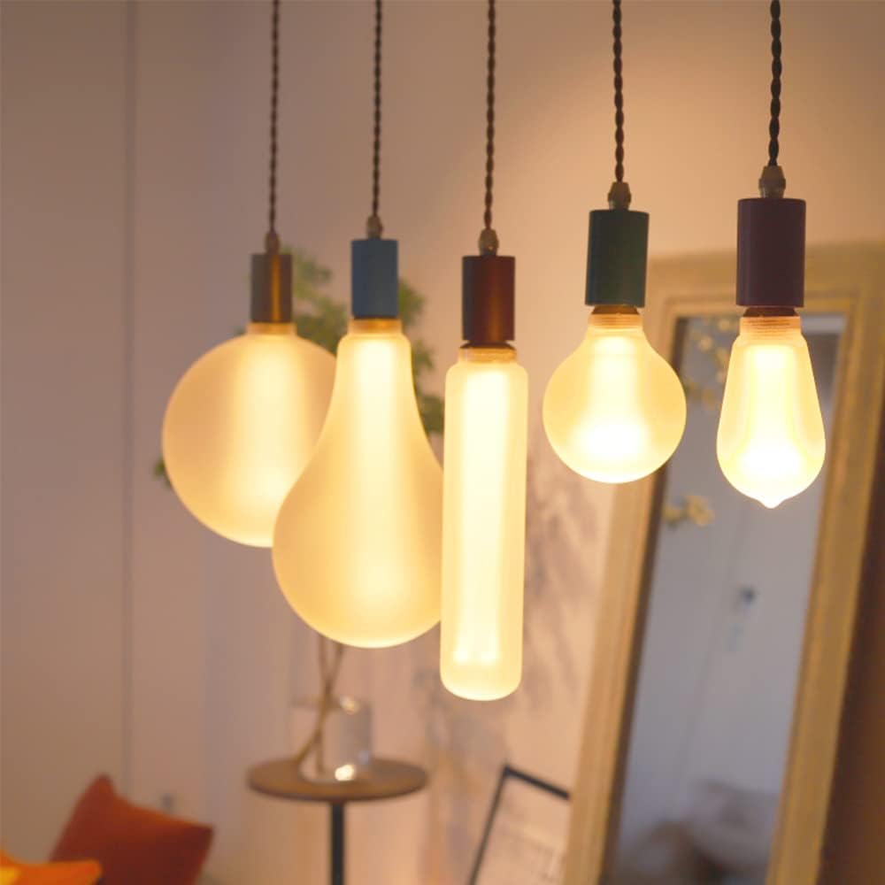 [Set of 2] E26 Dimmer Compatible Edison Bulb LED Bulb Nostalgia (GLOBE Frost) Set of 2 150lm 2200K Bulb Color Edison Bulb Bare Bulb