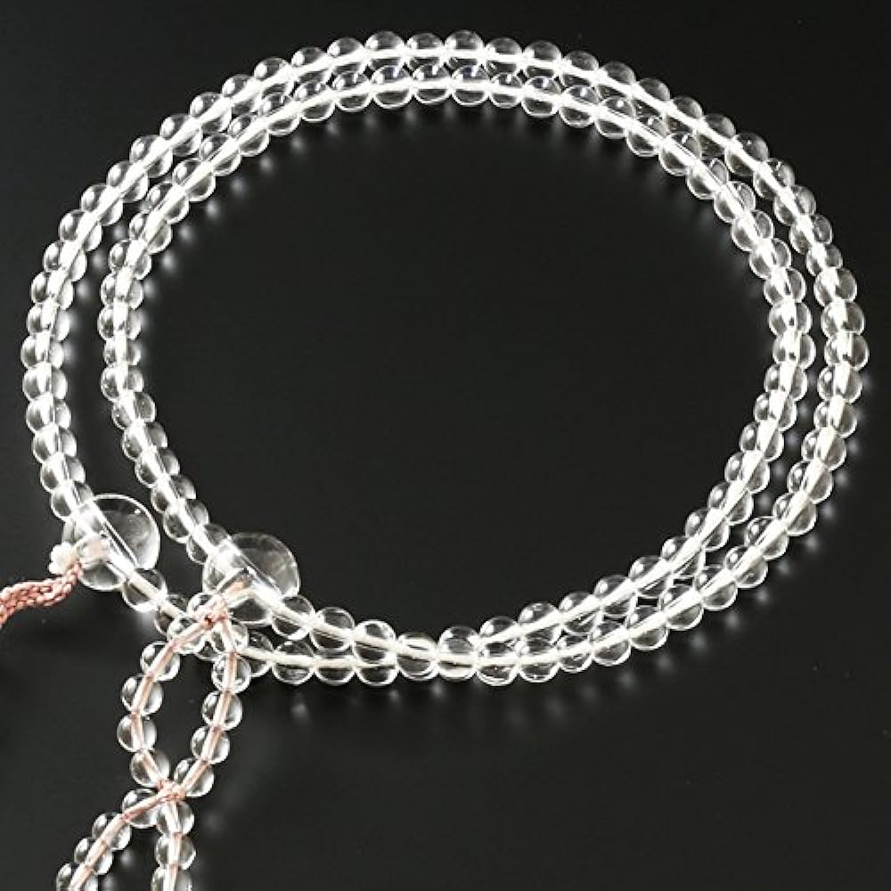 Kyoto Buddhist Altar Hayashi Prayer Beads Nichiren Sect Shake 0 Genuine Crystal (For Women) Official Ceremony [Bead Bag Set] SW-054 Kyoto Prayer Beads