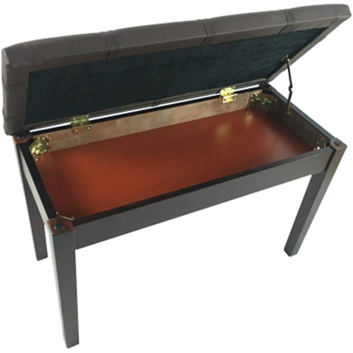 Piano Bench Brown Piano Stool Solid Wood Bookshelf Button Ergonomic Piano Stool Comfortable Seating Experience (Color : Brown, Size : 75x35cm)