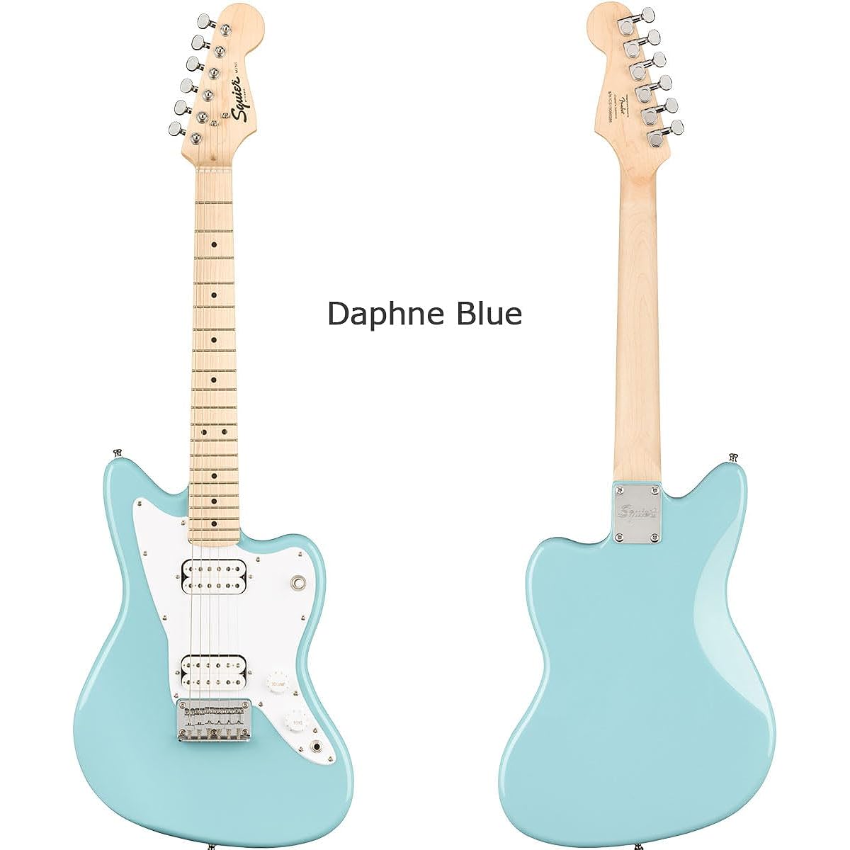Squier by Fender Mini Jazzmaster HH Olympic White Electric Guitar Beginner 14-piece Set [Includes Bluetooth Mini Amplifier] Jazzmaster Mini Size Squier/Squier