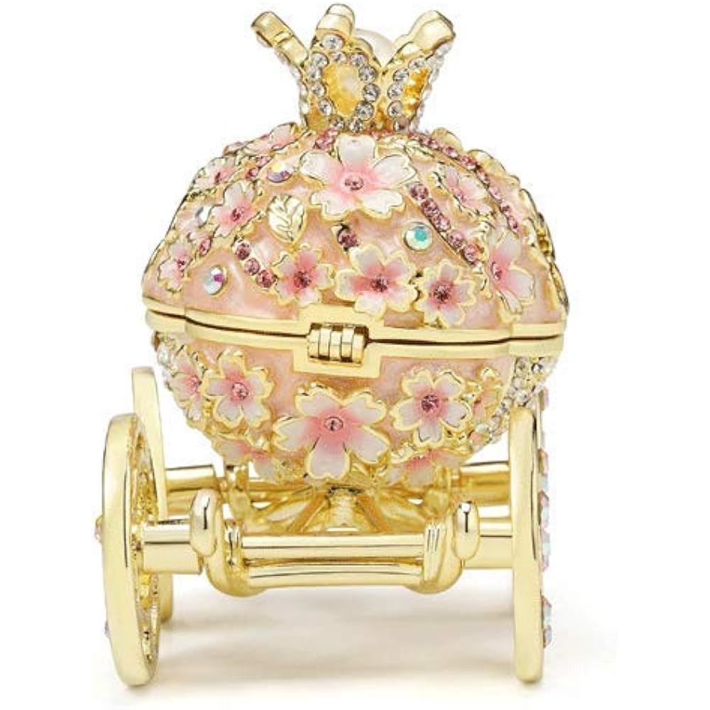 [PIEARTH] PIEARTH Sakura Carriage Jewelry Box with Ring Pillow