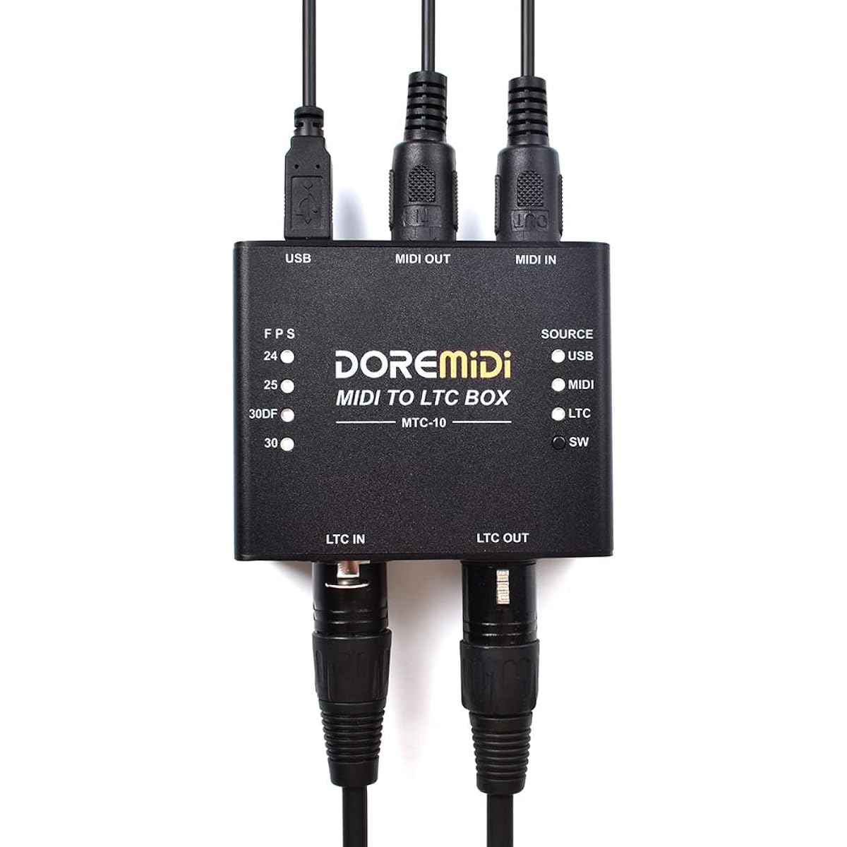 DOREMiDi MIDI - LTC Box MIDI Timecode to SMPTE LTC Timecode Conversion Device Designed to synchronize MIDI audio and lighting time
