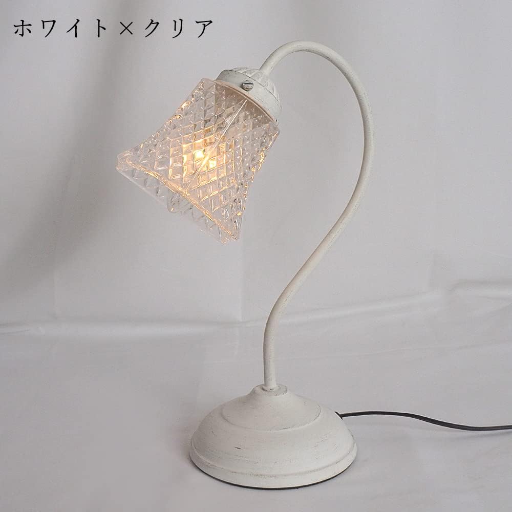 Mula Ellen Table Lamp, Night Lamp, Touch Sensor, Dimming, 3 Levels, Incandescent Light Bulb Included OF-069-1 (Antique White, Clear Glass)