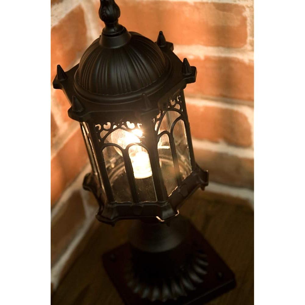 Outdoor light style antique style stand lamp black entrance lighting AZL-AL070070BL Black Shipping date