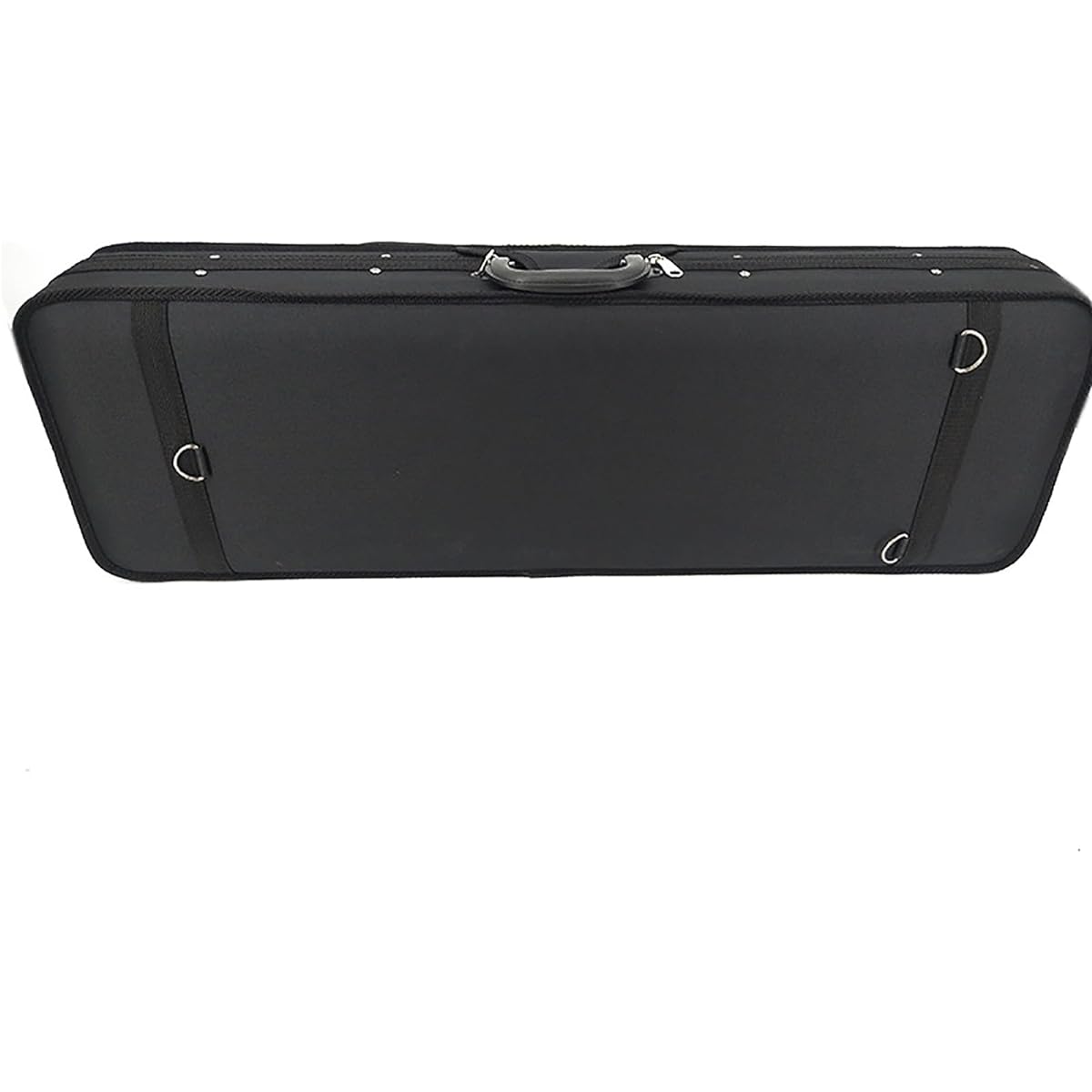 Lightweight Violin Case Violin Foam Square Case Square Case with Hygrometer Violin Storage Case (Color: Black, Size: 4/4)