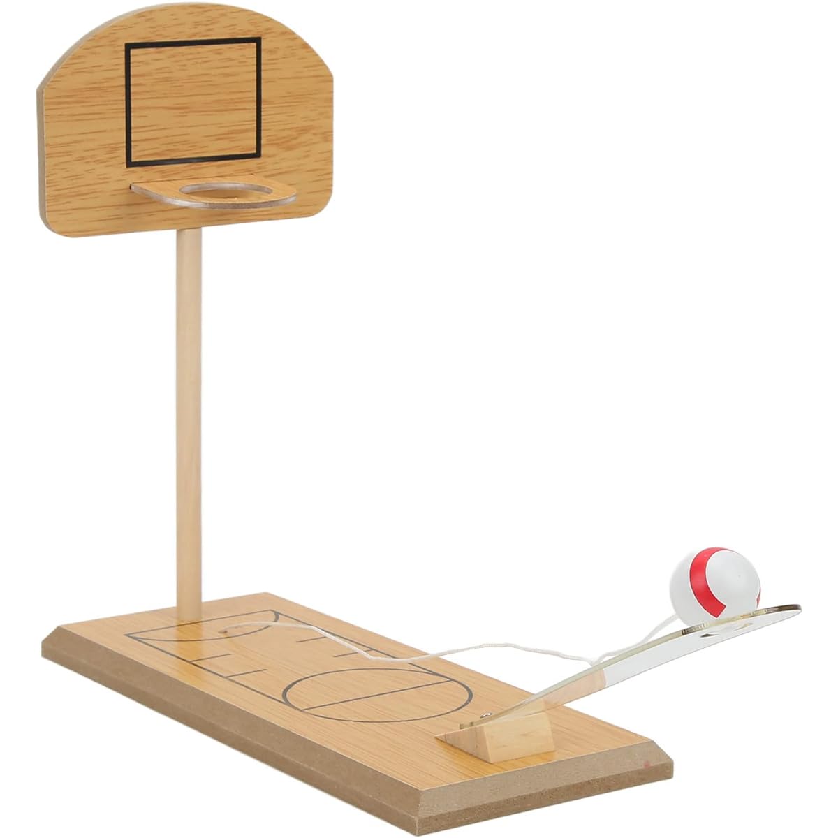 SOONALL Wooden Finger Basketball Shooting Game, Mini Desktop Basketball Game, Interesting Tabletop Basketball Game, Fun Sports Novelty Toys for Ages 3+