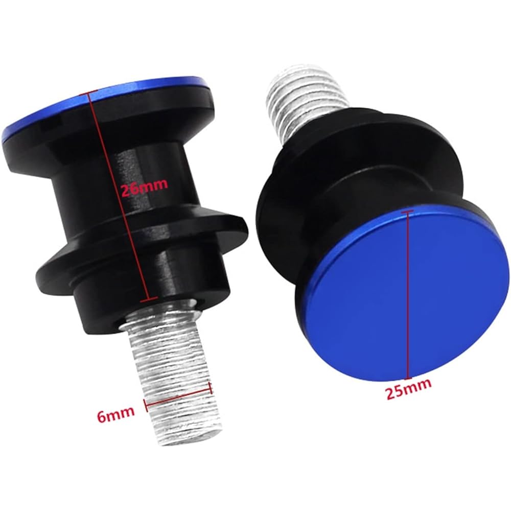 Motorcycle Swing Arm Bobbin Spool Motorcycle Swing Arm Spool Stand Screw Slider For Ya-ma-ha MT-01 MT-10 MT-03 MT-07 FZ-07 MT-09 FZ-09 MT-25 MT-125 (Color: Silver )