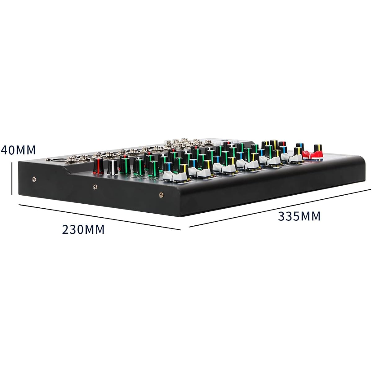 Depusheng HT7 Bluetooth Portable Audio Mixer W/USB DJ Sound Mixing Console MP3 Jack 48V Power Computer Recording, 7 Channel Band Mixing Board Studio Recording