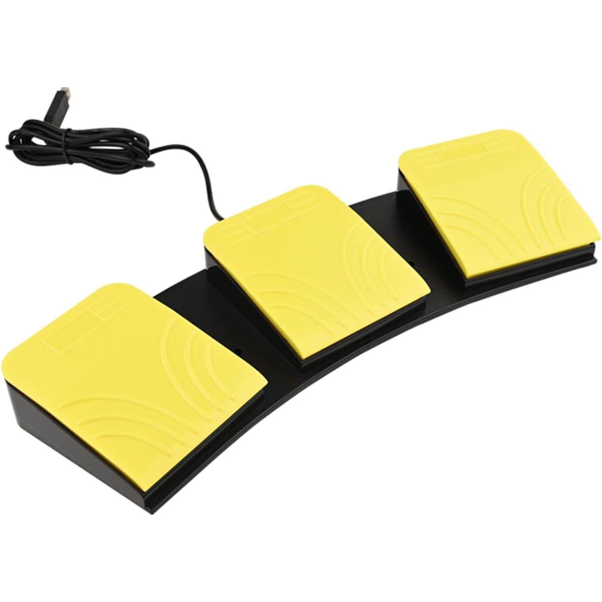 OLLGEN USB Foot Pedal for PC Gaming Optical Control Footswitch Computer Map Mouse Keyboard Hotkey Combination Key Key Press Simulator Program Page Turner Transcription HID (Triple Pedal)
