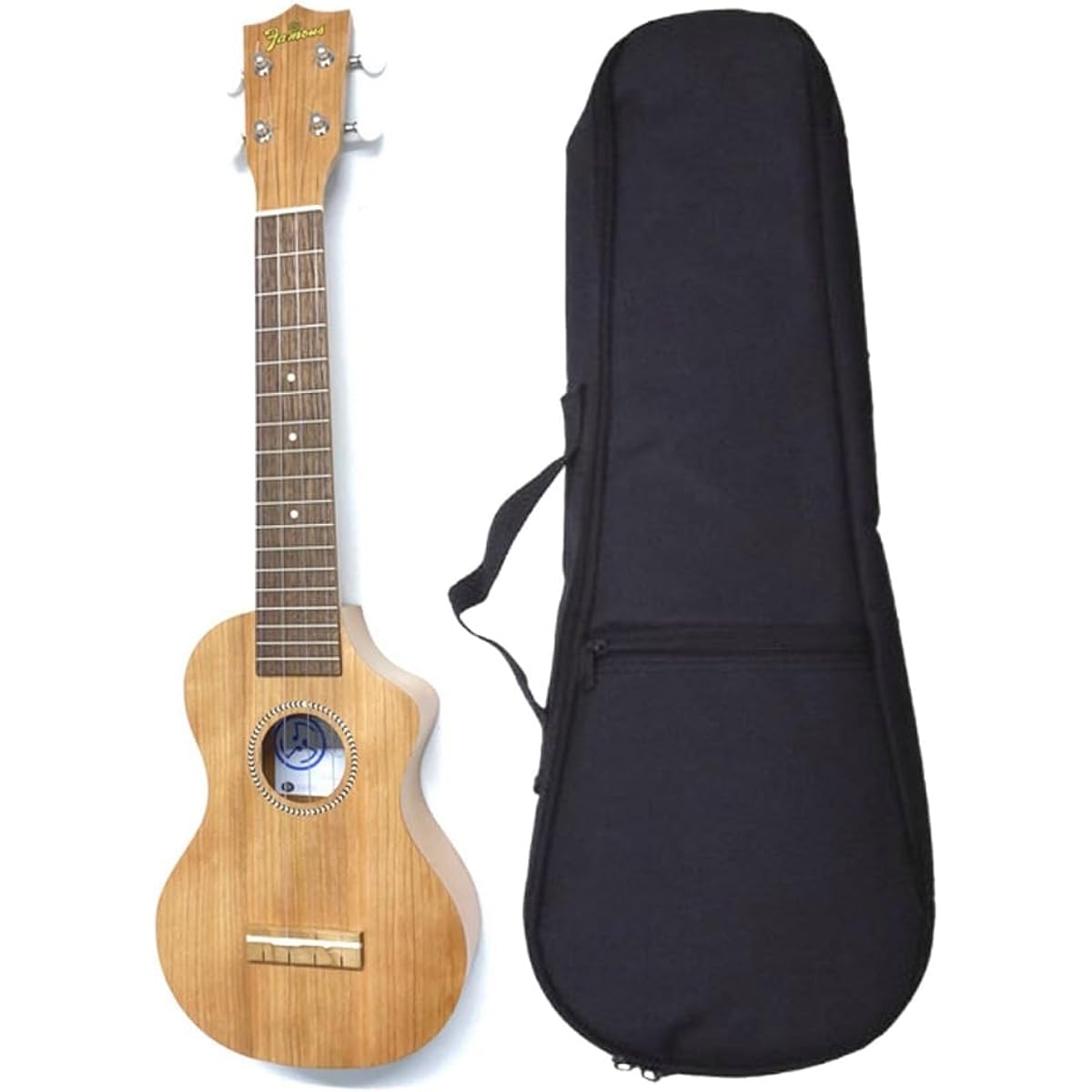 Famous FLS-11GC American Cherry Body Soprano Long Neck Ukulele [Gig Bag Included]