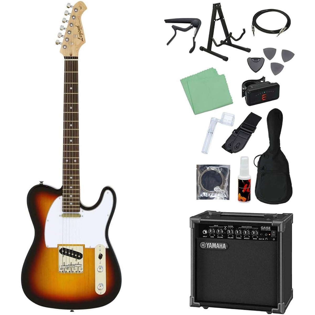 LEGEND LTE-Z Electric Guitar Beginner 14-piece Set [With Yamaha Amplifier] 3TS Telecaster Type Legend