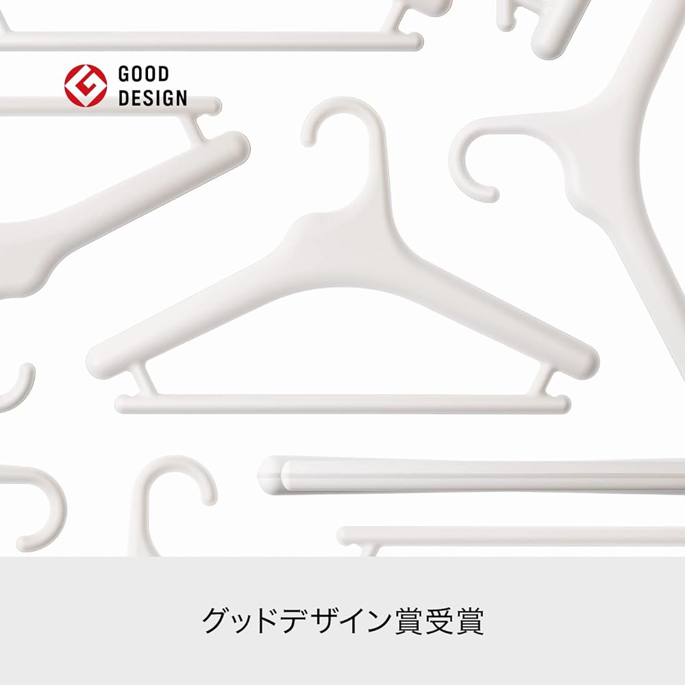 Like-it Width: Approx. 42cm Jacket Shirt Keeps Its Shape Men's Hanger 6P White Made in Japan MID-M6P