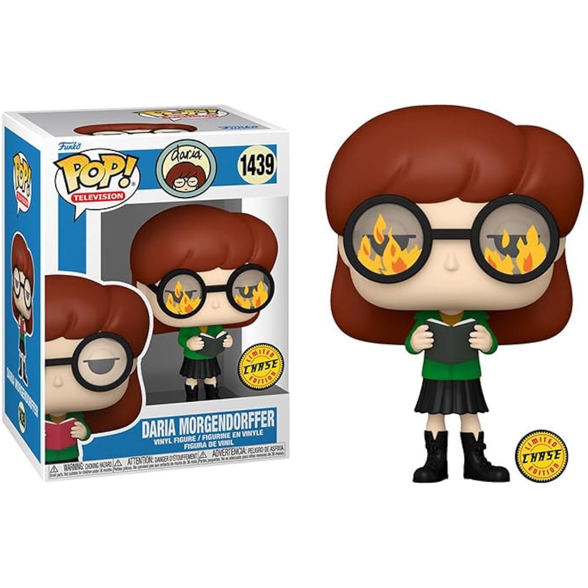 POP Animation: Daria - Daria Morgendorffer Limited Edition Chase Funko Vinyl Figure (Includes Compatible Box Protector Case), Multicolor 3.75"