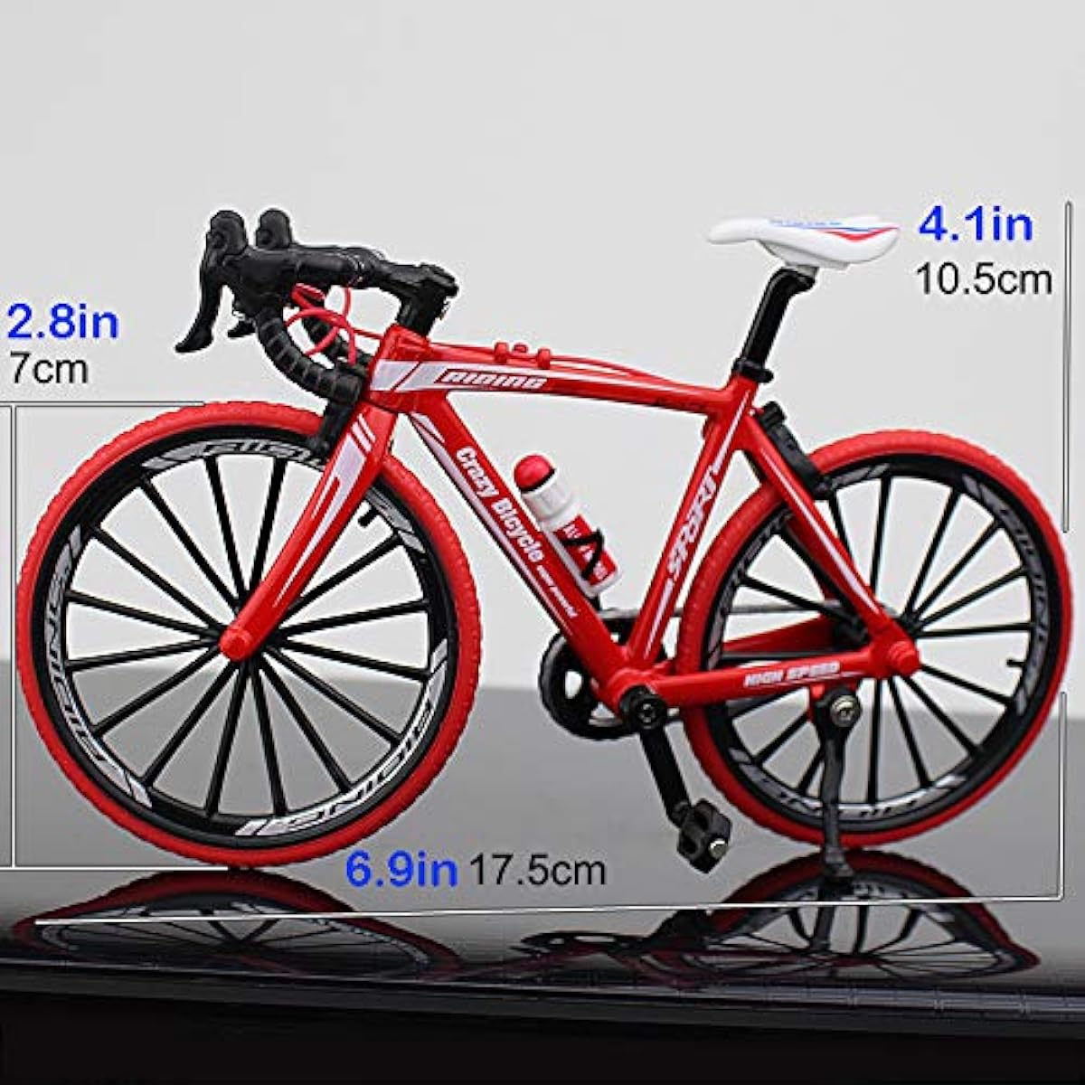 Urchins' Family Alloy Mini Bicycle Toy - Finger Bike Collectible Red UF000051