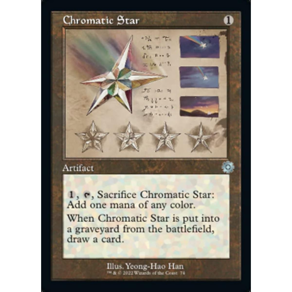 Magic: The Gathering - Chromatic Star (074) - Schematic - Brothers' War Retro Artifact