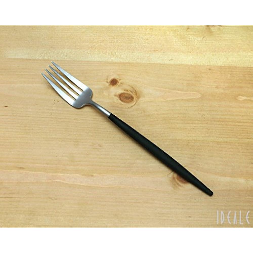 Cutipol GOA/Gore Black Dinner 4 Piece Set (Knife, Fork, Spoon, Cutlery Rest)