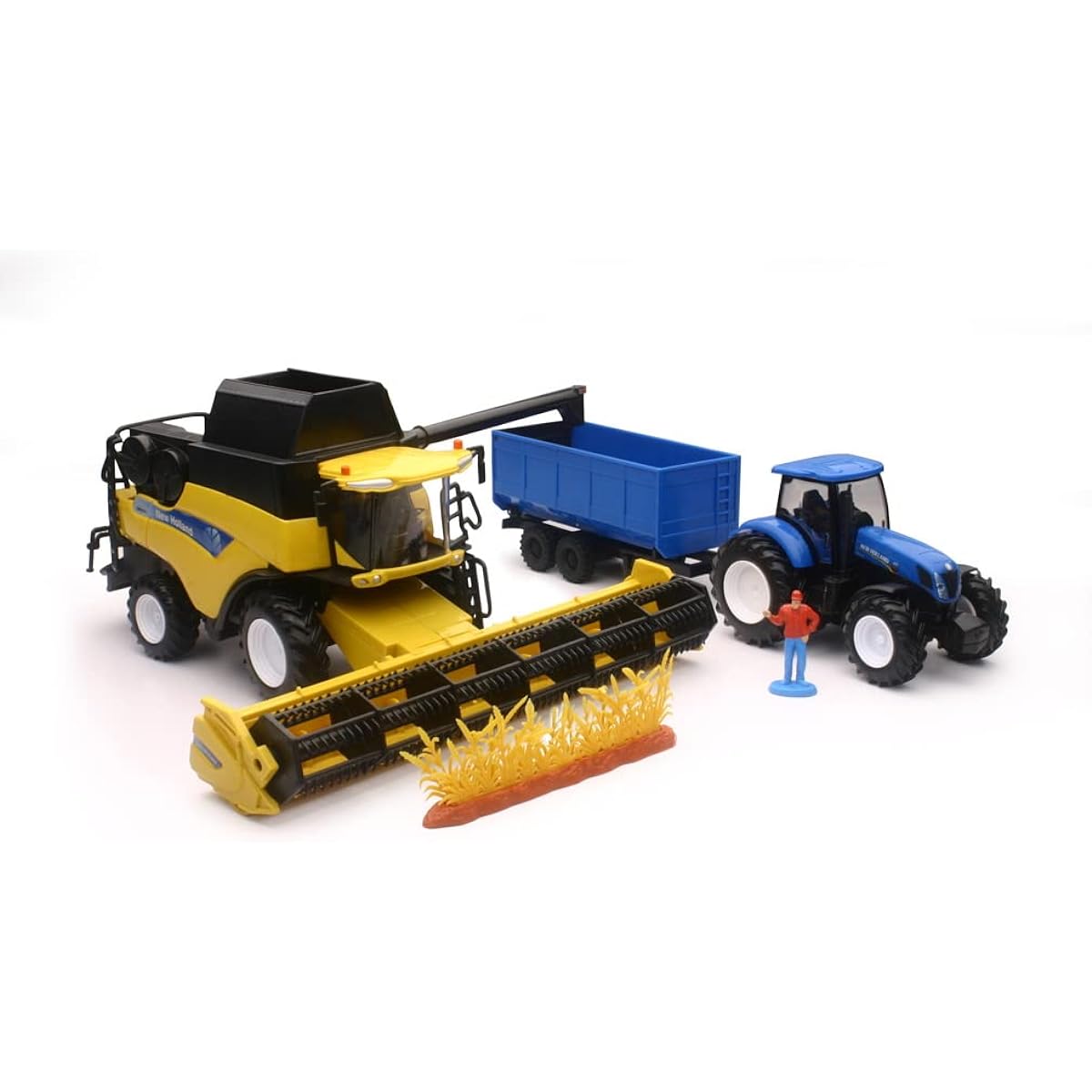 New Ray 05765 Holland Cr9090 Beater + Tractor Trailer New Holland 1/32 Degree Green