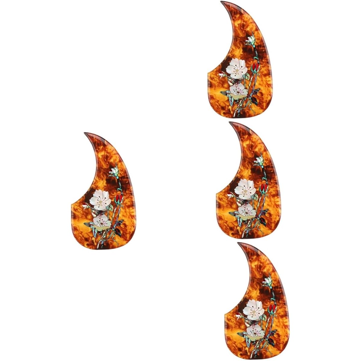 VICASKY 4pcs Guitar Pickguard Ukulele Pickguard Stickers Hawaii Stickers Guitar Protector Decals Plastic Pickguard Ballad Guard Plate Anohana