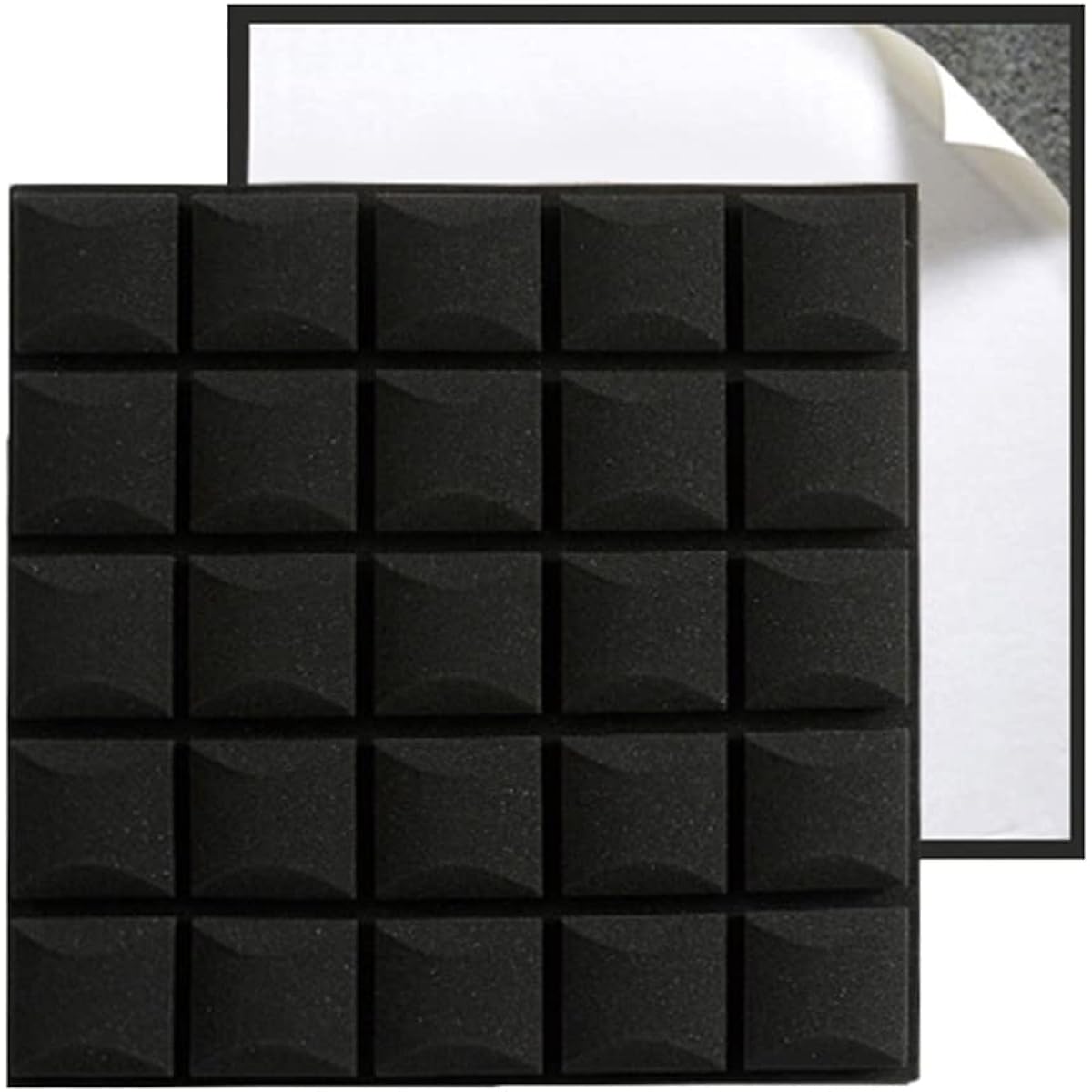 Fireproof Soundproof Panels, 5cm Thick Soundproof Cotton Sound Absorbing Foam, High Density Studio Foam Tiles for Home Theater, Recording Studio (B 50*50*5CM) (B 50*50