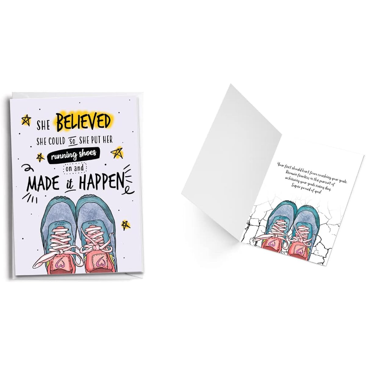 6 Piece Woman Run Inspired Cards | Birthday | Congratulations and Run Happy Pack | Running Gifts