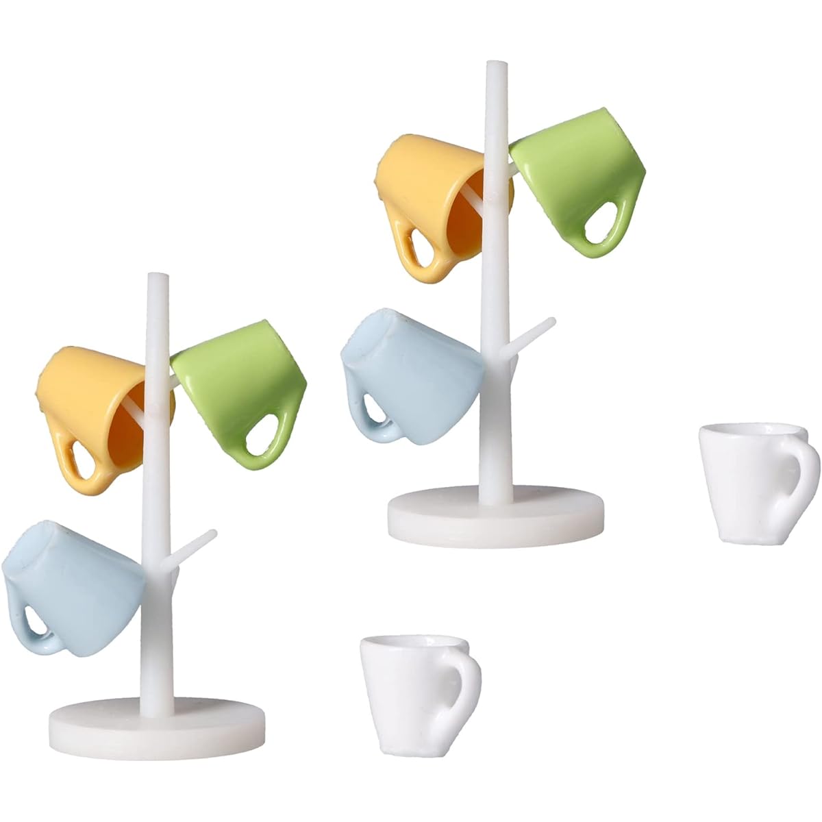 Agatige Dollhouse Cup Set Mini Furniture Miniature Tea Set for Dollhouse Decoration (Cup Set)