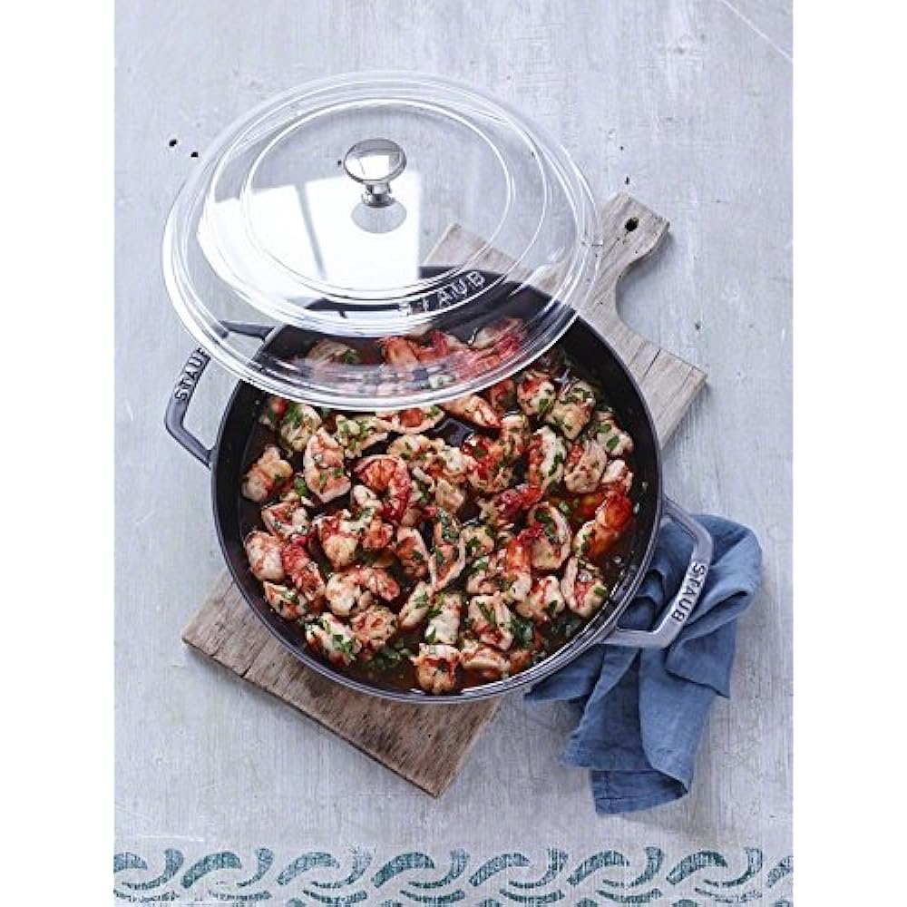 staub "Dome Glass Lid 24cm" Frying Pan Lid [Authorized Japanese Product] Staub Domed glass lid 40501-024