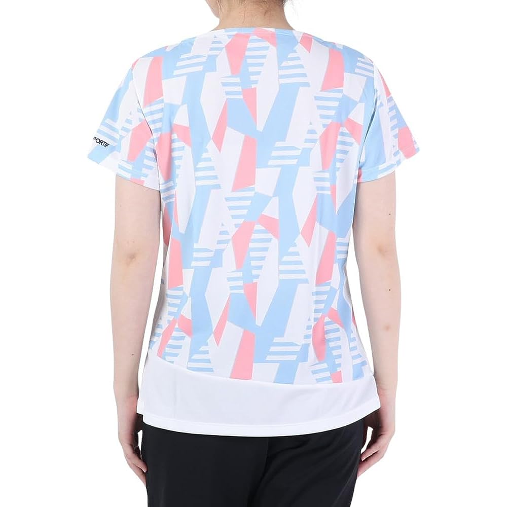 [Le Coq Sportif] Short Sleeve Game Shirt, Tennis, Practice Match, Official Game, Sweat Absorbent, UV Protection (UPF15+), Cool to the Touch, Women's