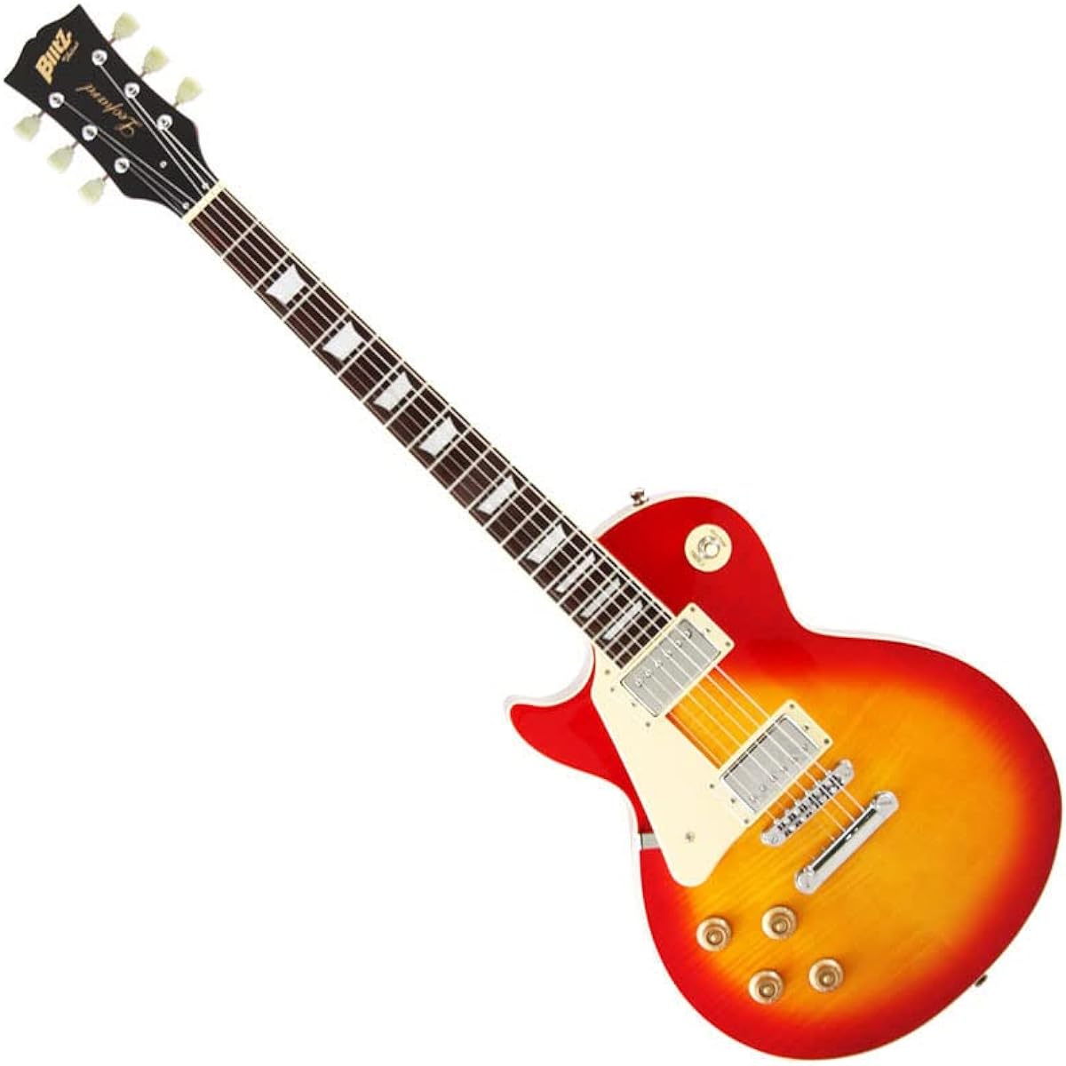 Blitz by AriaProII BLP-450/LH CS Electric Guitar Beginner 14-piece Set [Includes Bluetooth Mini Amplifier] Les Paul Standard Cherry Sunburst Left-Handed Blitz