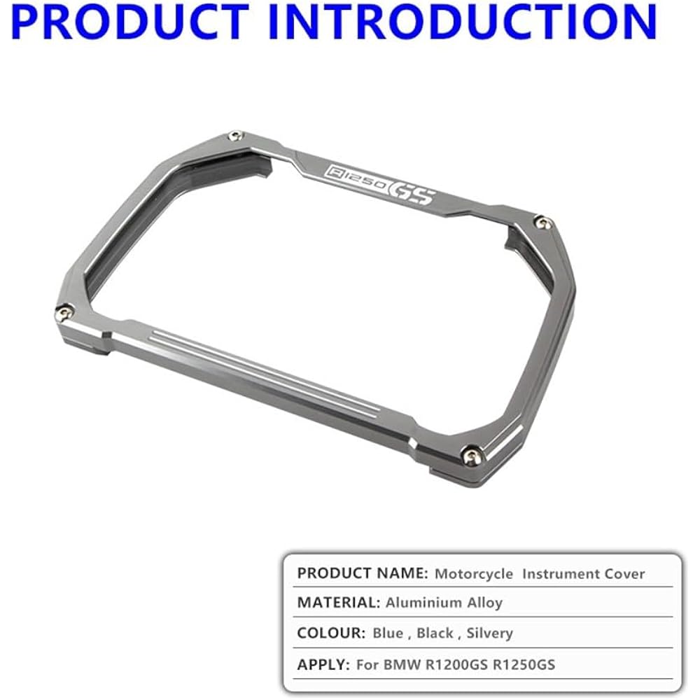 Motorcycle Instrument Frame B&mw GS R1250GS R1200GS Adventure LC ADV Meter Frame Cover TFT Anti-Theft Screen Protector CNC Instrument Guard (Color : 1)