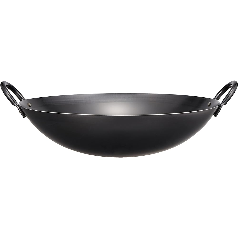 Endo Shoji Commercial Wok 54cm Hammered Iron Made in Japan ATY03054