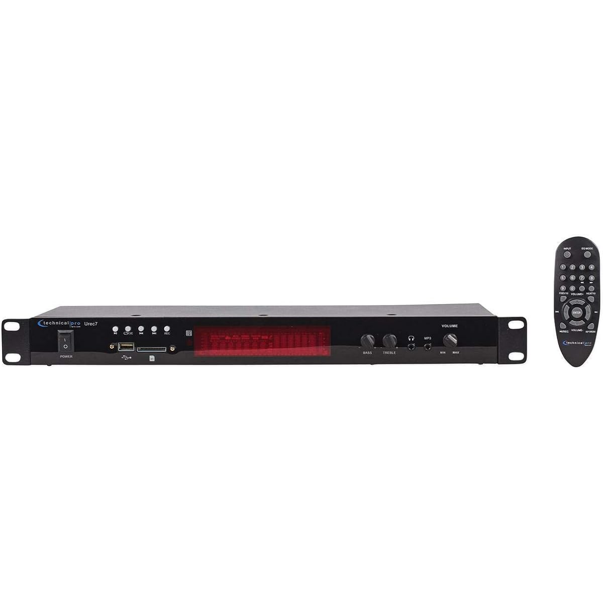 Technical Pro UREC7 Professional DJ 1U Rack Mountable USB/SD Recording Deck