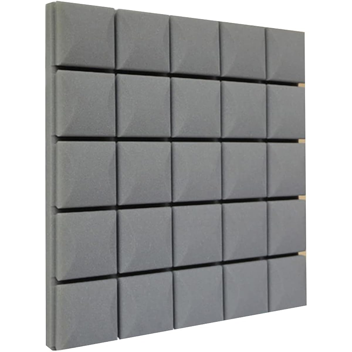 Acoustic Foam Tiles, High Density Noise Reduction Acoustic Panels Home Studio Soundproofing Treatment Accessories, 10PCS/Set (Black 50*50*5CM) (Grey 50*50*5CM)