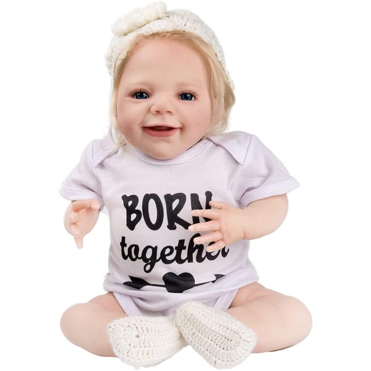 Rebornova Reborn Baby Doll Soft Body PP Cotton Handmade Baby Doll Birthday Gift Set for Ages 3+