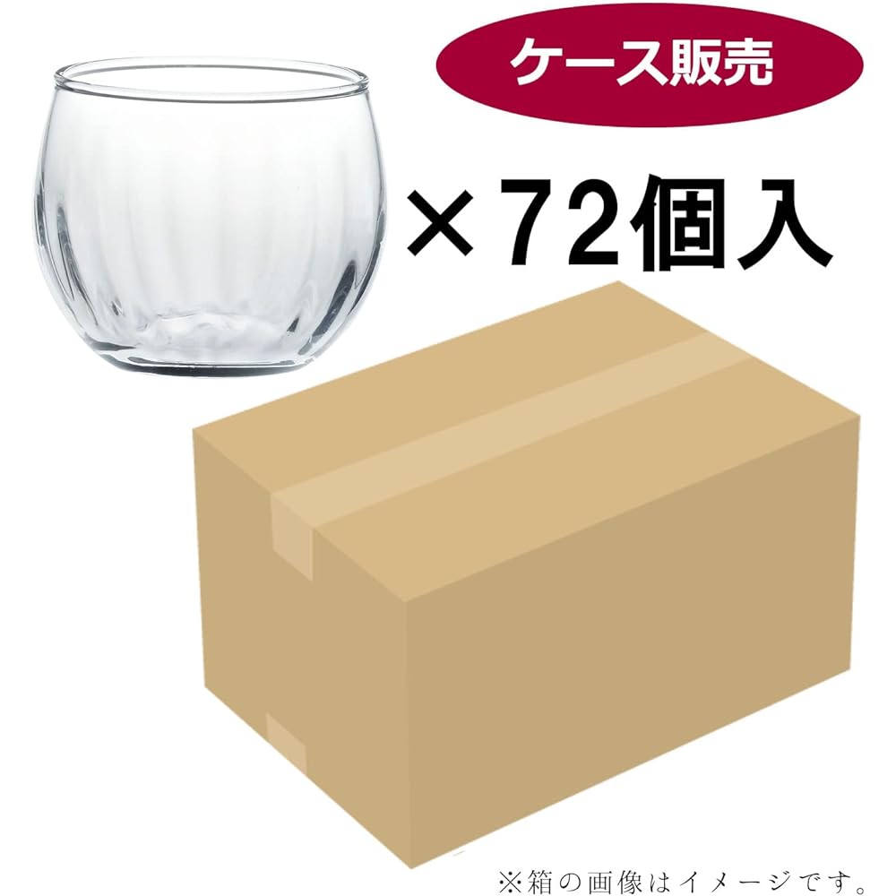 Toyo Sasaki Glass Sake Cup Small Bowl Mini Ball Mall (Sold in Case) Dishwasher Safe Made in Japan Approx. 75ml B-20105 72 pieces