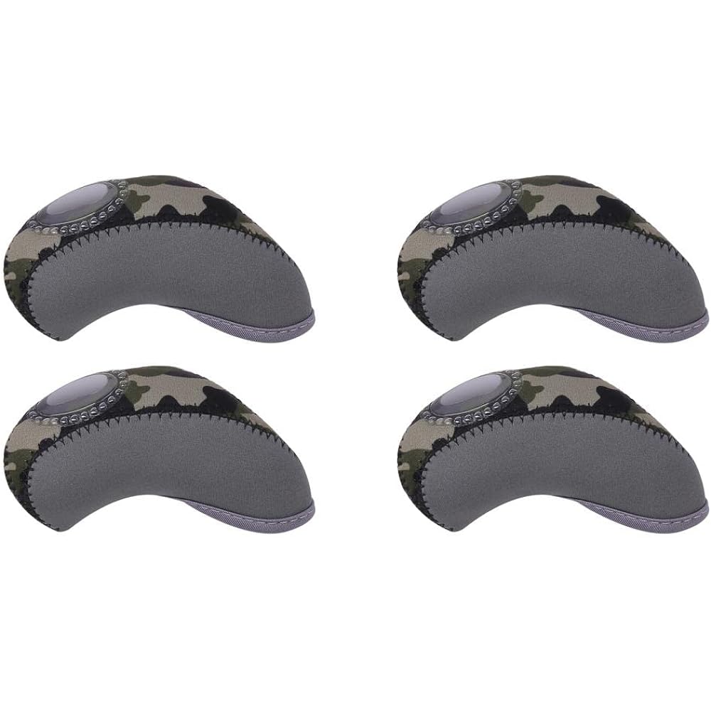 Golf iron head cover with window, set of 10, camouflage
