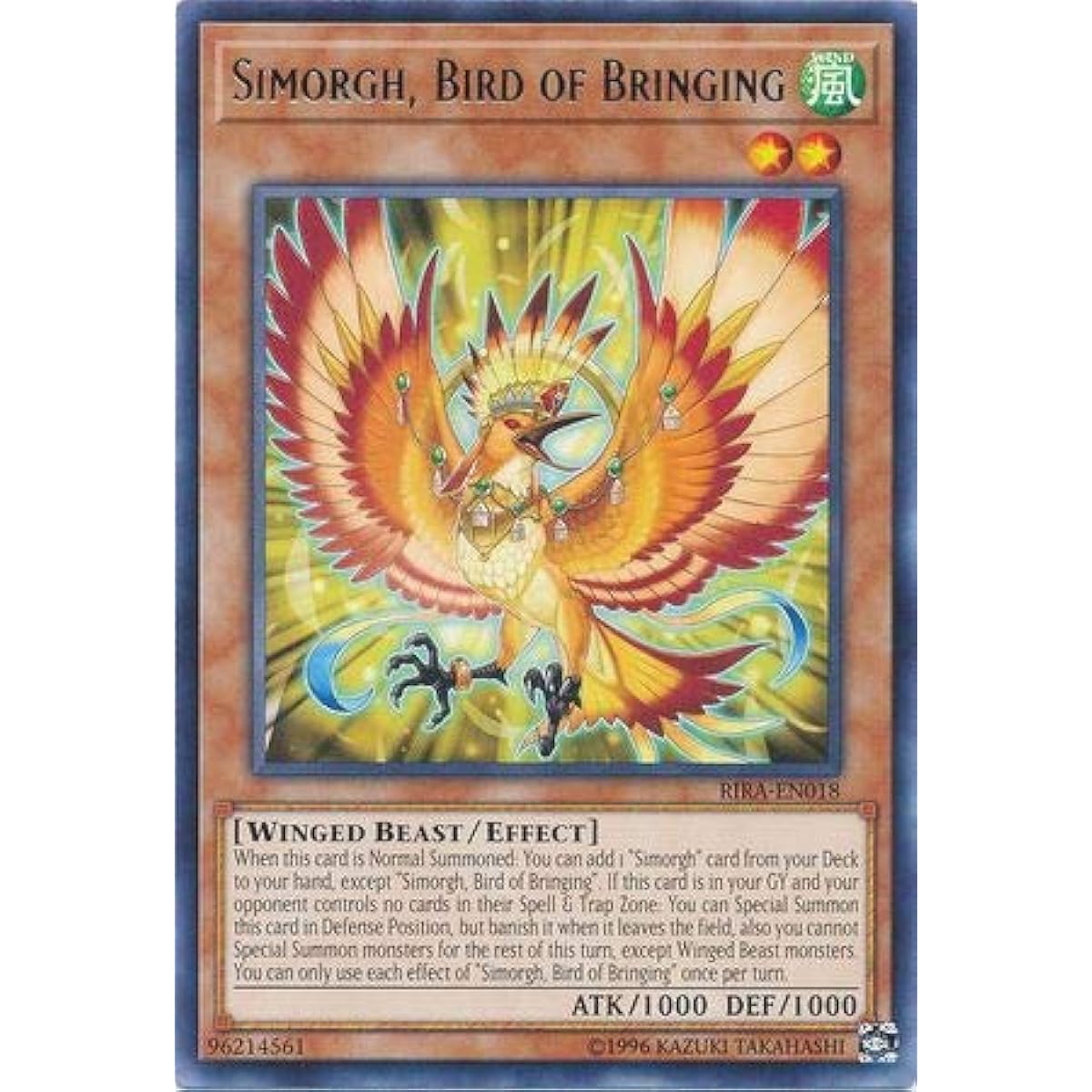 Simorgh, Bring in the Birds - RIRA-EN018 - Rare - Unlimited Edition.